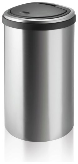 Addis - 40 Litre Press Top D Shaped Bin - Stainless Steel